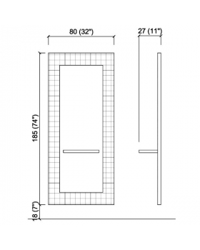 Зеркало парикмахерское "Matelassé"