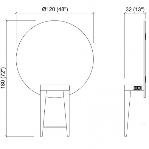 Зеркало парикмахерское "Madison Round"