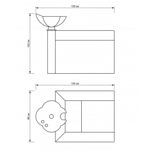 Мужская мойка барбер "Chiara"