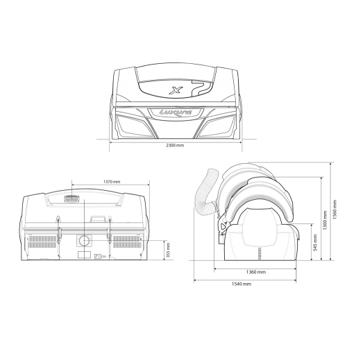 Горизонтальный солярий "Luxura X7 38 SLI"