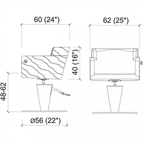 Кресло парикмахерское "AIDA WOOD"