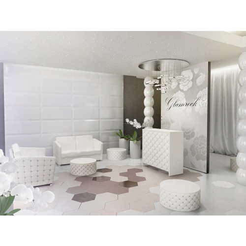 Мужское зеркало барбер "Гламрок" (с полкой)